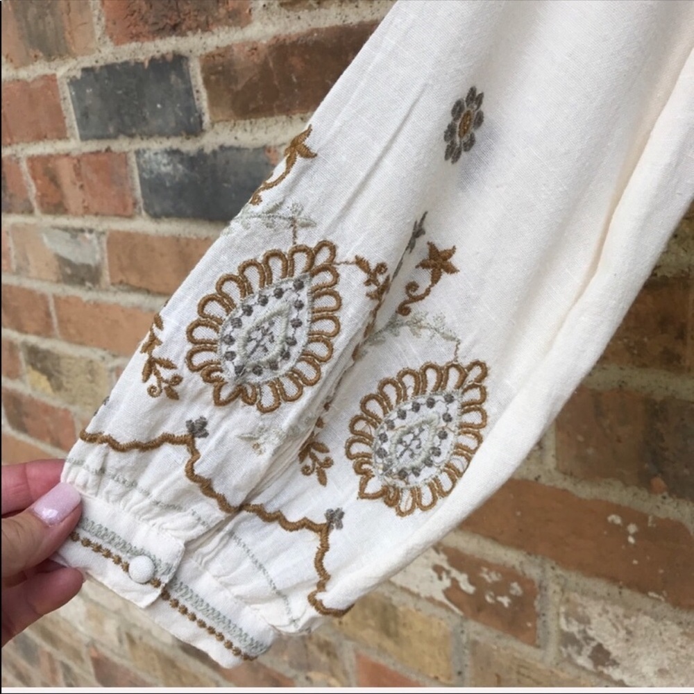 Zara Regina Ruffled Embroidered Blouse - Picture 8 of 8